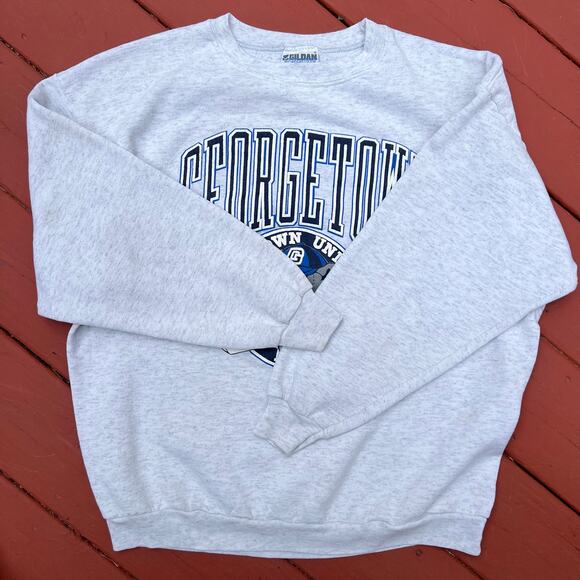 Vintage Georgetown University Hoyas Bulldog Crewneck Sweatshirt College School - Picture 10 of 12